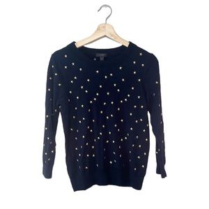 J. Crew 100% Merino Wool Star Embroidered Sweater in size Small